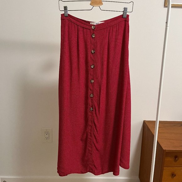 Mango Polka Dot Button Skirt - Picture 1 of 4